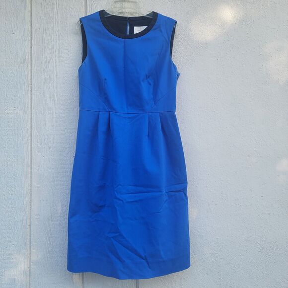 Kate Spade blue structured dress womens size 8 cutout back detail - Picture 1 of 5